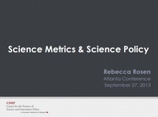 Science Metrics and Science Policy